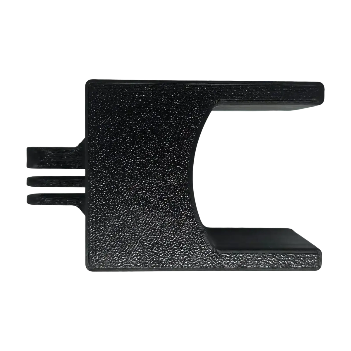 Schwarzer Lenker-Adapter ohne Schraube, Seitenansicht
