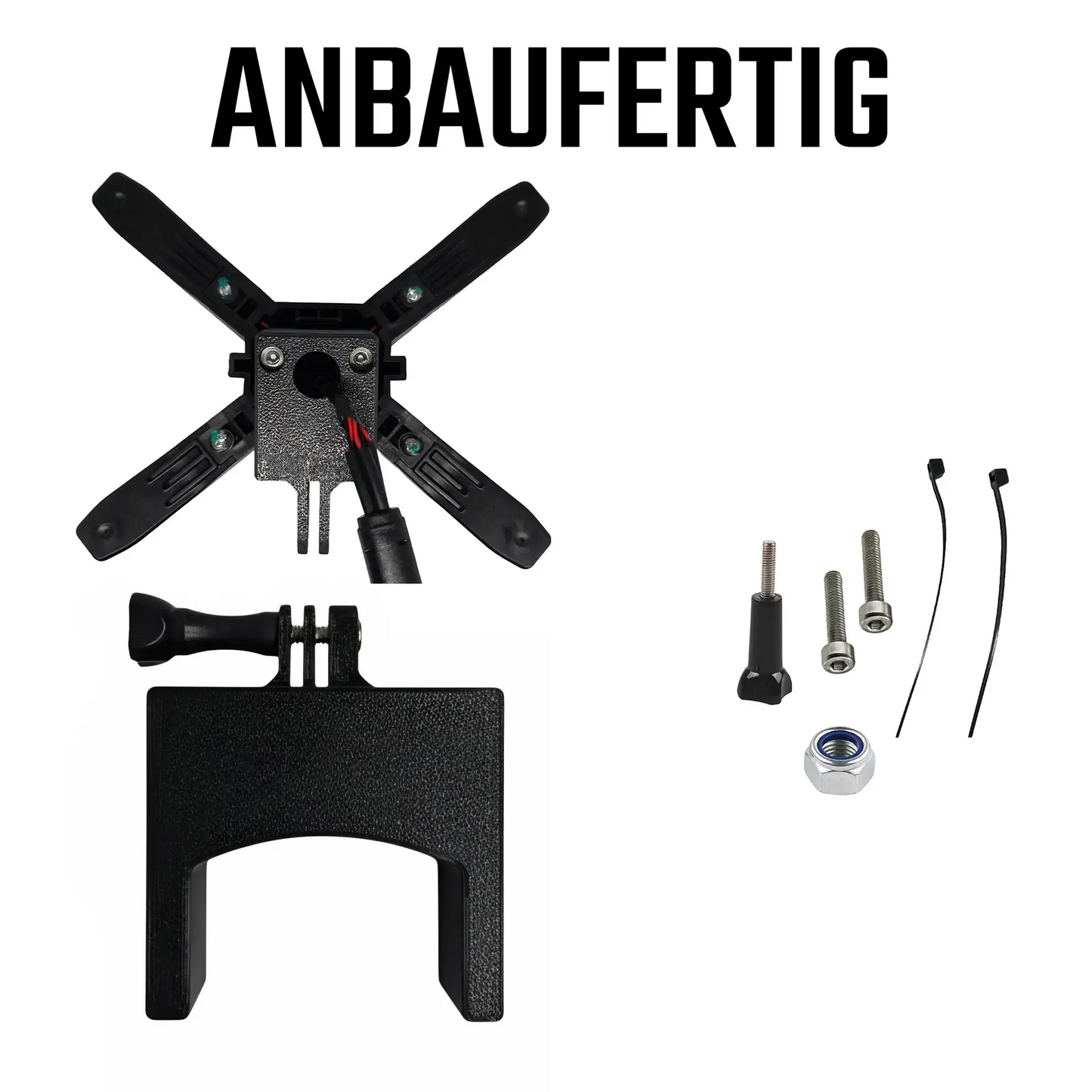 X-Licht E-Scooter Halterung, anbaufertig mit Montagezubehör für alle Modelle