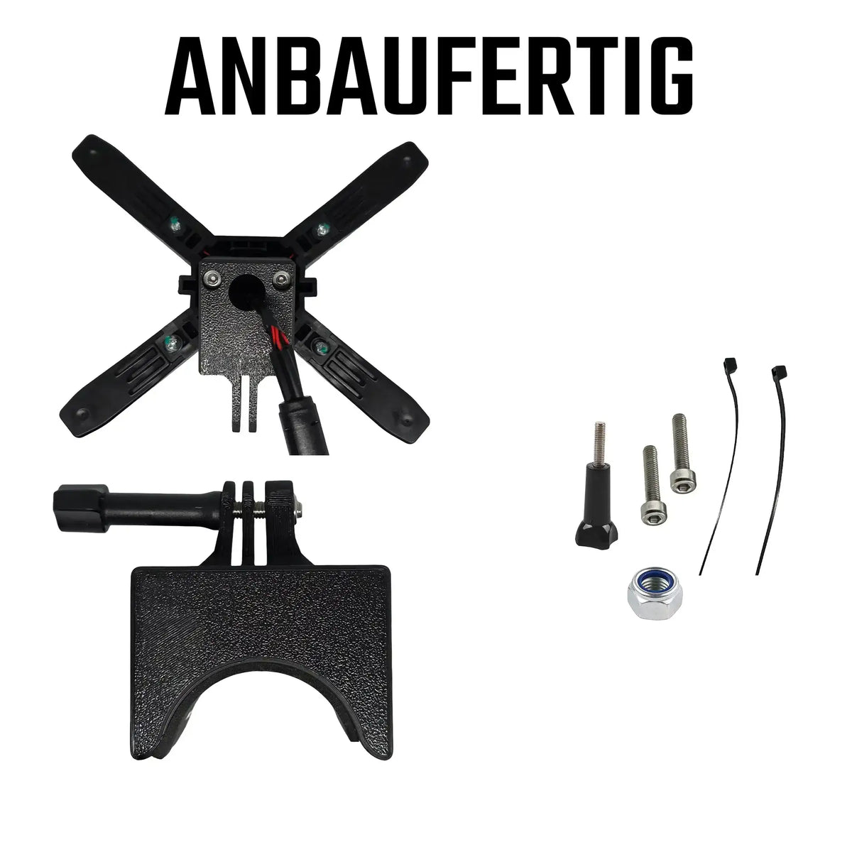X-Light Halterung DIY-Set: X-Licht-Halter, Adapter, Schrauben und Kabelbinder