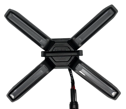 Universal X-Licht Komplett-Set für E-Scooter | Funk-Fernbedienung & Halterung (ZT3, Max G3, G2, uvm.) - Rund (Standard)