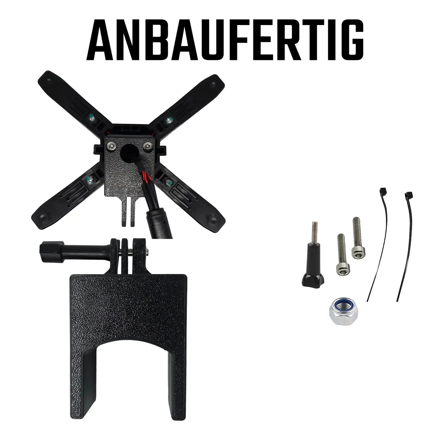 Universal X-Licht Halterung (Nur 3D-Druck) | Maker-Basis für Ninebot ZT3, Max G3, G2 & Xiaomi - Eckig
