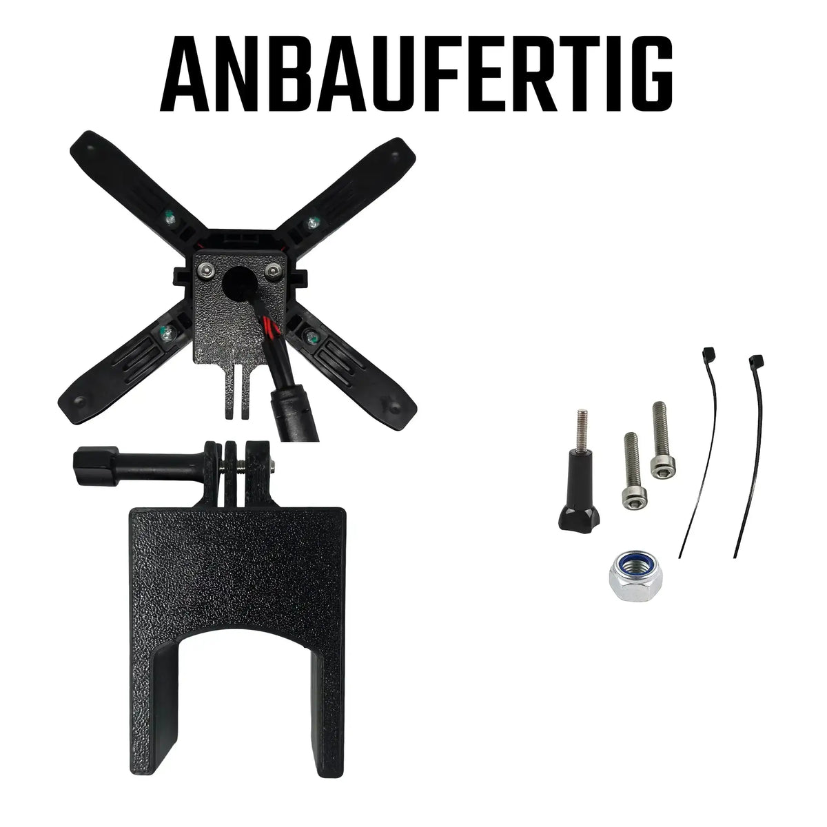 X-Light Halterung DIY-Set mit Adapter, Schrauben, Mutter und Kabelbindern