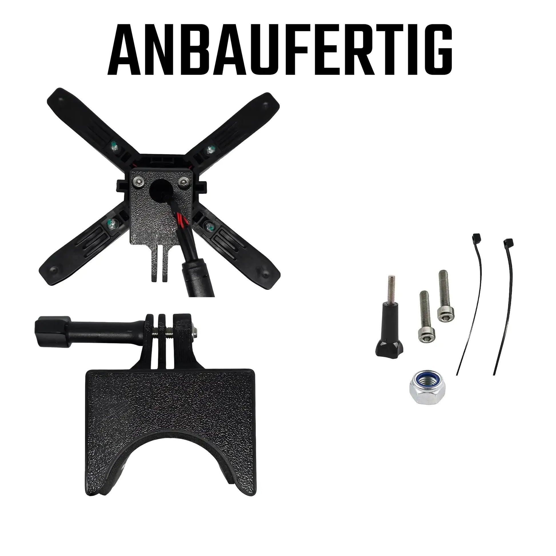 Universal X-Licht Halterung (Nur 3D-Druck) | Maker-Basis für Ninebot ZT3, Max G3, G2 & Xiaomi - Rund (Standard)
