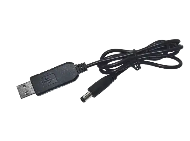 USB zu DC Step-Up Konverterkabel 12V für E-Scooter Licht-Upgrade, schwarze Ausführung
