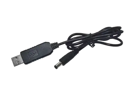 USB zu DC Step-Up Konverterkabel 12V für E-Scooter Licht-Upgrade, schwarze Ausführung