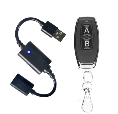 USB-Fernbedienung Set mit Adapter und Schlüsselanhänger, kompatibel mit E-Scooter Licht