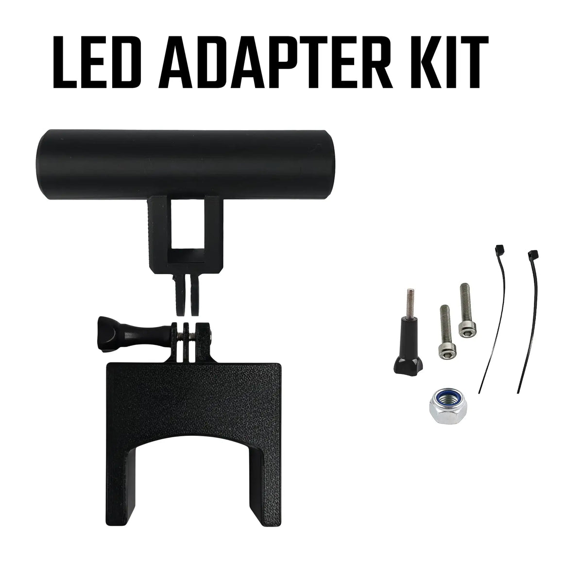 LED-Bar Halterung Set mit Rohrhalter, Adapter, Schrauben und Kabelbindern