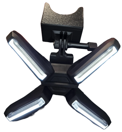 Universal X-Licht Komplett-Set für E-Scooter | Funk-Fernbedienung & Halterung (ZT3, Max G3, G2, uvm.) - Rund (Standard)